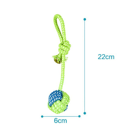 Pet Supply Dog Toys Dogs Chew Teeth Clean Outdoor Training Fun Playing Green Rope Ball Toy For Large  Dog Small Dog