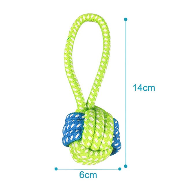 Pet Supply Dog Toys Dogs Chew Teeth Clean Outdoor Training Fun Playing Green Rope Ball Toy For Large  Dog Small Dog