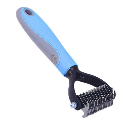 Pet Fur Knot Cutter Dog Grooming Shedding Rake