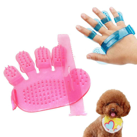 Pet Dog Comb Brush Glove For Dogs Grooming Massage Supply Cleaning Five Fingers Glove for Cats Removing Hair Form Domestic