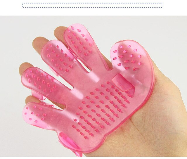 Pet Dog Comb Brush Glove For Dogs Grooming Massage Supply Cleaning Five Fingers Glove for Cats Removing Hair Form Domestic
