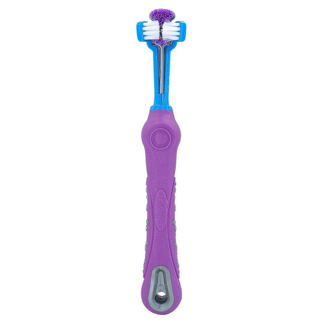 Three Head Pet Tooth Brush Teeth Cleanning Supplies